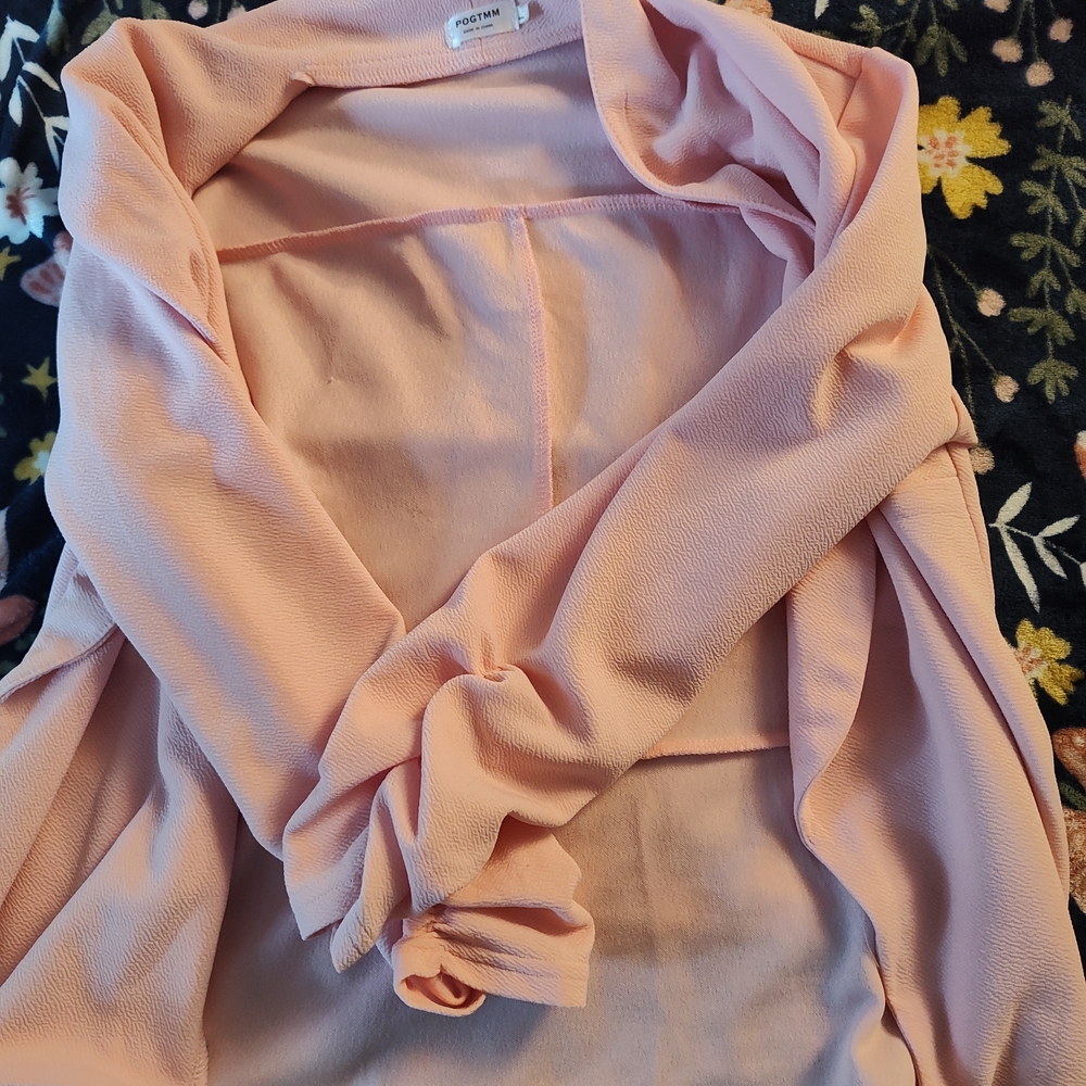 Light Pink Open Front Blazer-Gently Used